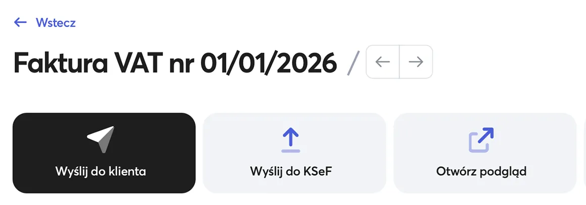 Wysyłka faktury do KSeF